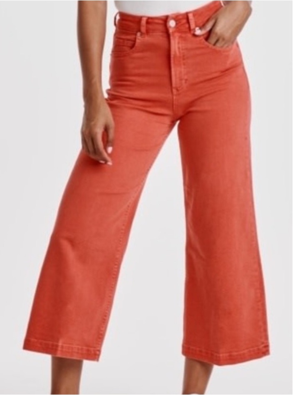 Dear John Audrey High Rise Cropped Wide Leg Colored Jeans